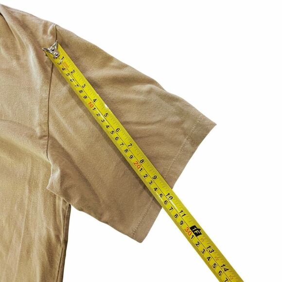 Patagonia Mens SZ L Tan P-6 Logo Responsibili-Tee Organic Cotton Crew Neck Shirt - Picture 13 of 14